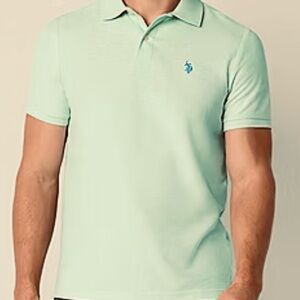 U.S. Polo Assn. Men's Green Pique Polo Shirt - Size Small